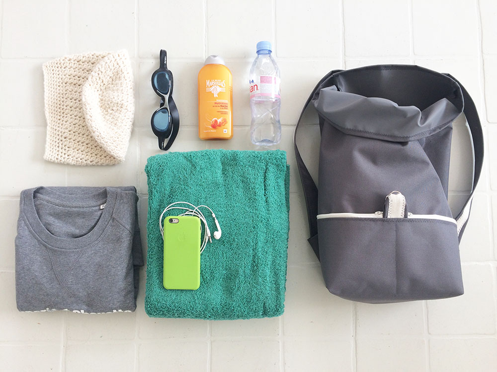 sac a dos gris rangement
