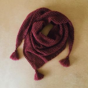 Pointe (châle) au crochet - Kit crochet facile avec pelotes et tutoriel