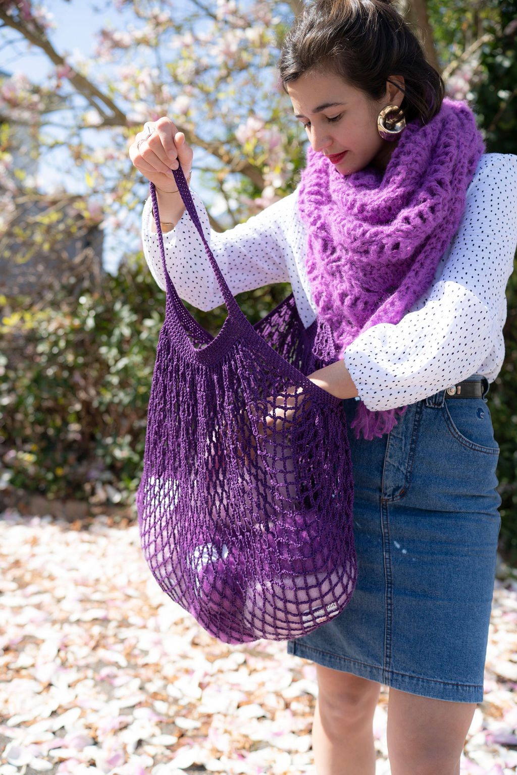Sac filet tricot discount
