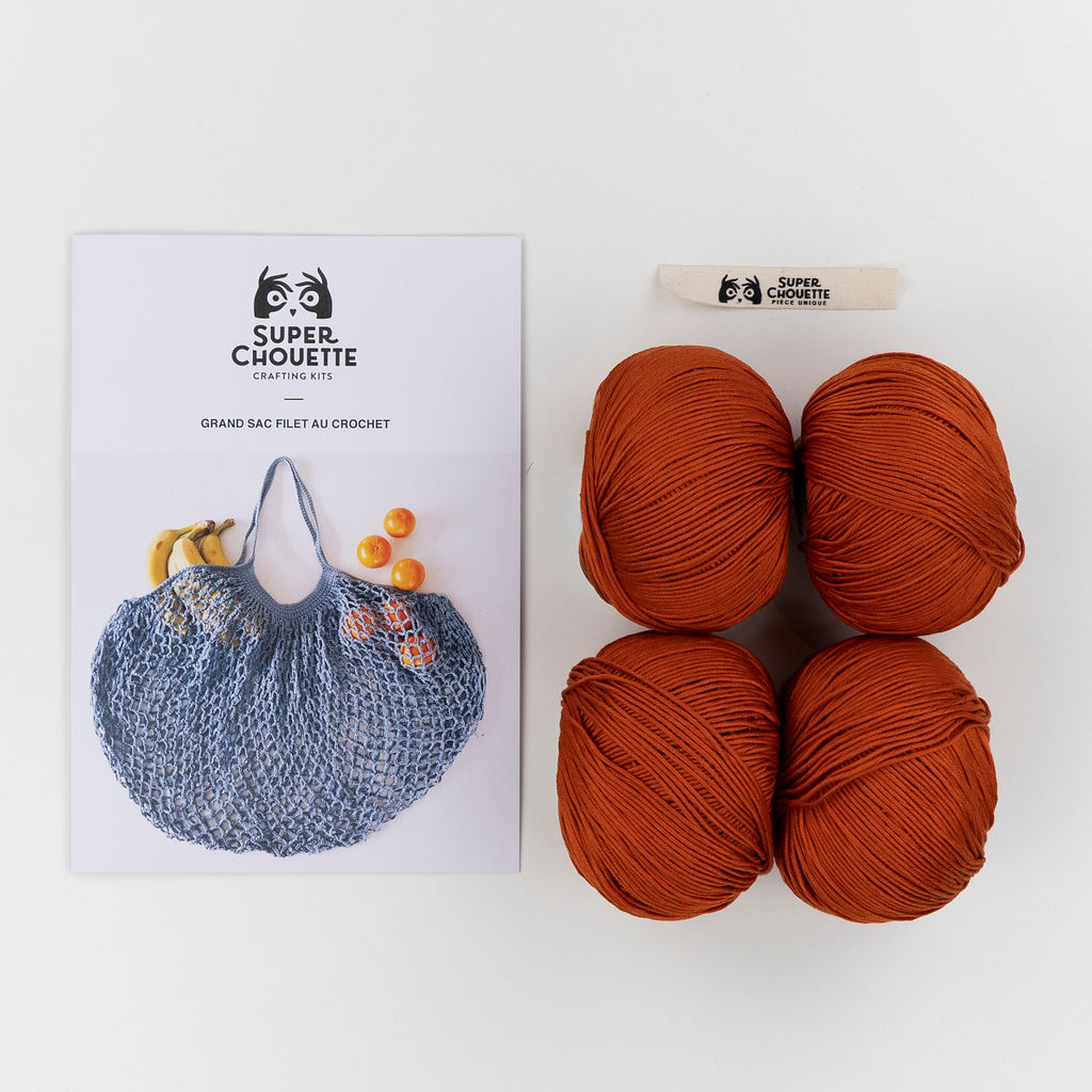 Kit Crochet intermédiaire - Grand sac filet - Super Chouette