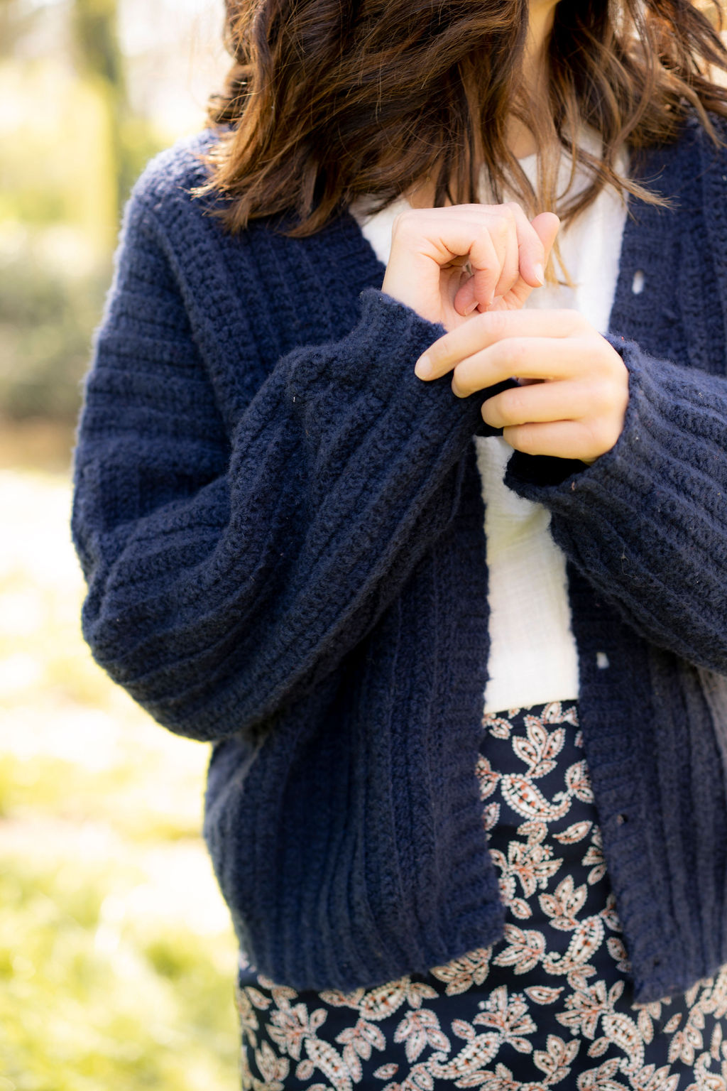 gilet en crochet noir