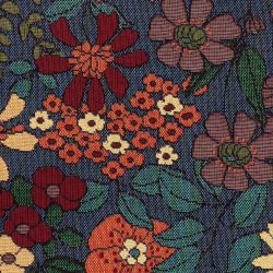 jacquard blue poppies