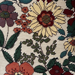 Jacquard poppy blanc