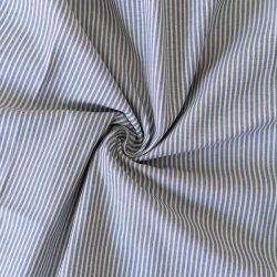 Coton rayures tissées bleu