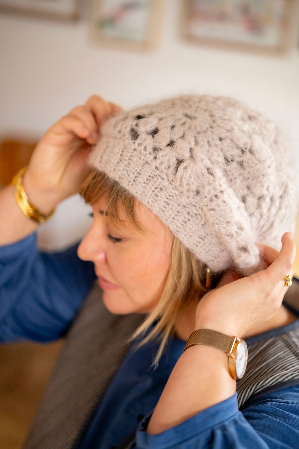 YWTAENOH Chapeaux Au Crochet Pour Femme - Bonnet Vintage